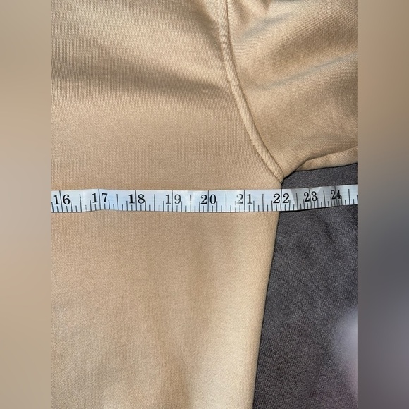Hudson Jeans Back Cut out Cotton Hoodie Women’s Small Tan Camel Neutral Fall - Picture 16 of 16